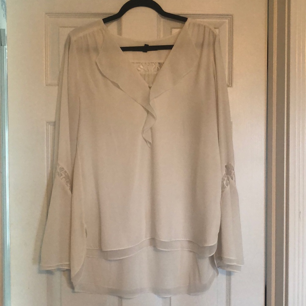 White House Black Market Boho Evening Blouse sz 14